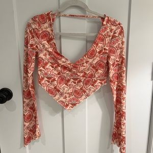 tigermist open back crop top